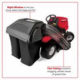 MTD (19B30031OEM) Double Bagger for Riding Lawn Mowers-42-Inch and 46-Inch (2010 and After) Fits Various Troy-Bilt, Cub Cadet, CRAFTSMAN, and Other Top Models, Gray - Like New